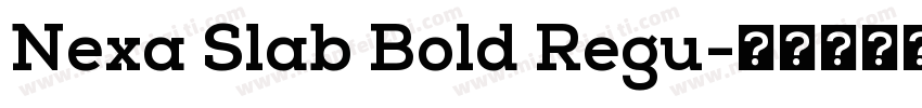 Nexa Slab Bold Regu字体转换
